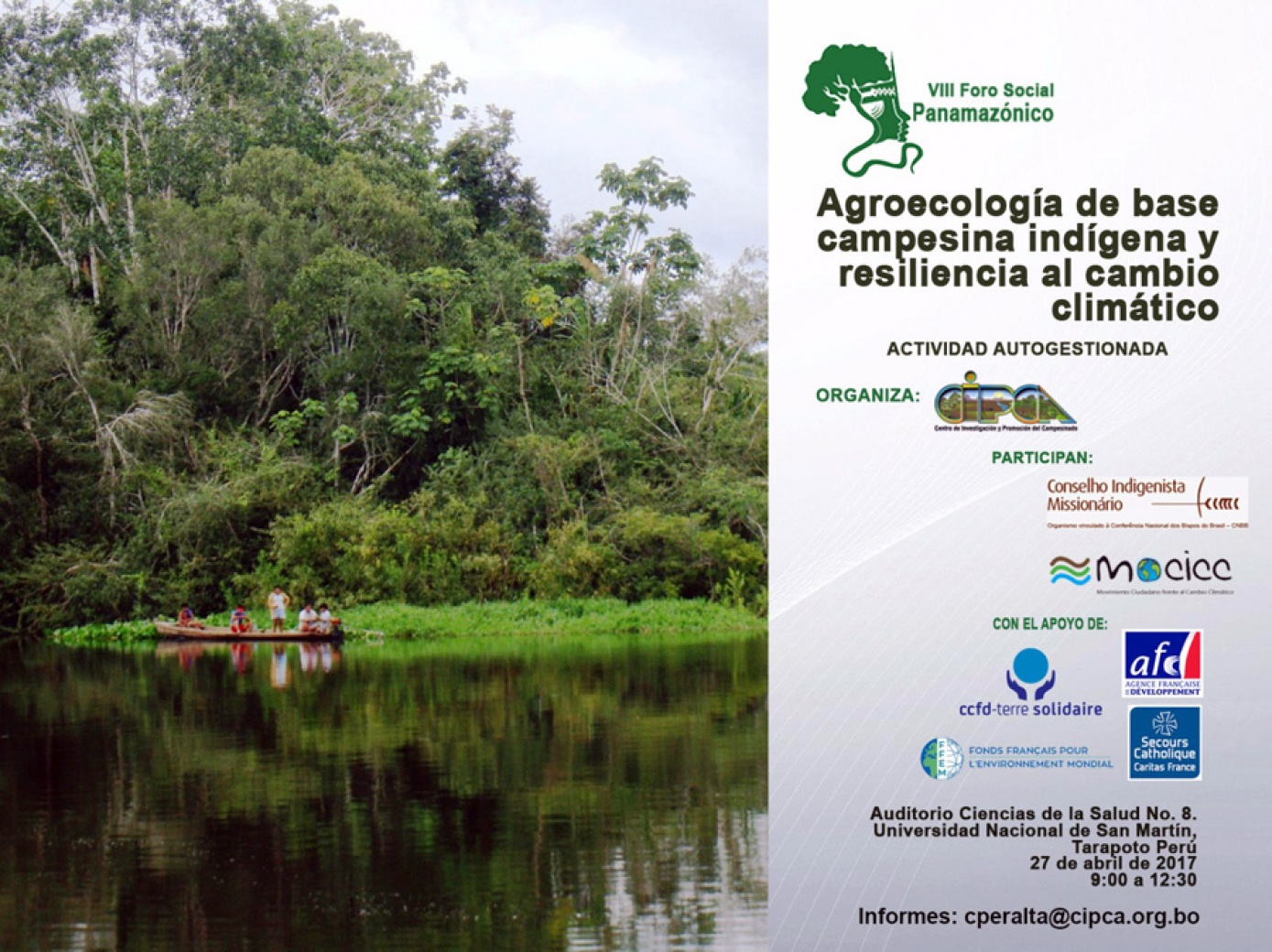 CIPCA reflexionará sobre medio ambiente y agroecología en el VIII Foro Social Panamazónico