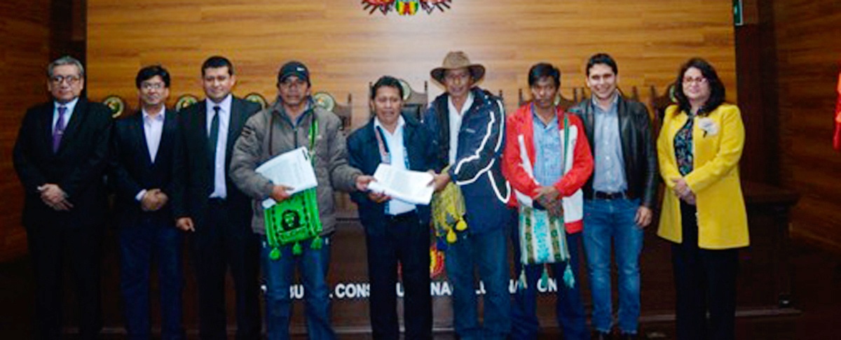 Capitanías de Kaaguasu y Gran Kaipependi Karovaicho presentaron su Estatuto Autonómico Indígena Guaraní “Kereimba Iyaambae” al Tribunal Constitucional Plurinacional en Sucre 