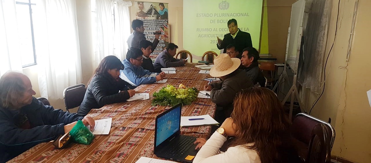 Se retoman acciones en favor de la Agricultura Familiar en Bolivia