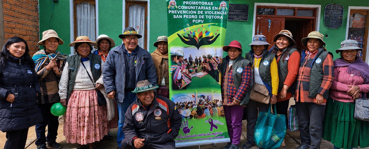 Promotoras comunitarias fortalecen la prevención de la violencia con una oficina propia en San Pedro de Totora
