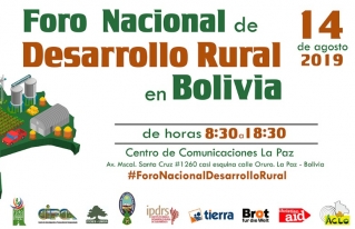 La Paz será el escenario del Foro Nacional de Desarrollo Rural