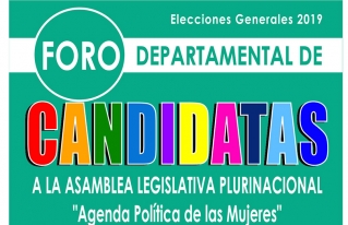 En La Paz realizarán foro departamental de candidatas a la Asamblea Legislativa Plurinacional